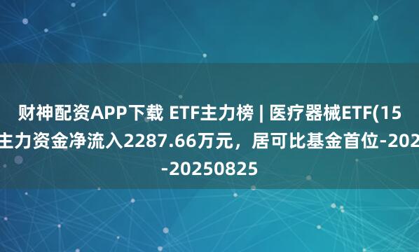 财神配资APP下载 ETF主力榜 | 医疗器械ETF(159883)主力资金净流入2287.66万元，居可比基金首位-20250825